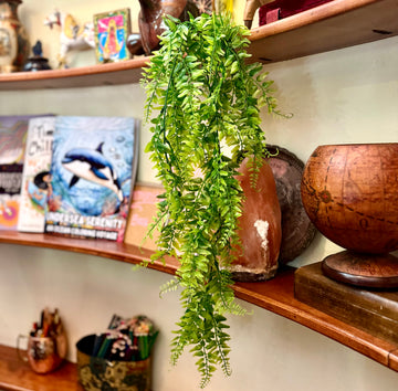 Boston Fern Plant - Boho Artificial Fake Hanging Plants